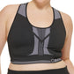 Sutiã esportivo reversível Calvin Klein feminino de médio impacto, preto, tamanho 2X