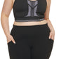 Sutiã esportivo reversível Calvin Klein feminino de médio impacto, preto, tamanho 2X