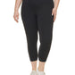 Calça legging feminina Calvin Klein cintura alta com bolso lateral 7/8 preta tamanho 2X