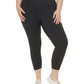 Calça legging feminina Calvin Klein com logo e cintura alta, preta, tamanho 2X