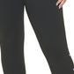 Calça legging feminina Calvin Klein com logo 7/8, preta, tamanho 1X