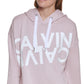 Calvin Klein Moletom Feminino Fleece com Logo Espelho Rosa Tamanho XS