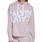 Calvin Klein Moletom Feminino Fleece com Logo Espelho Rosa Tamanho XS