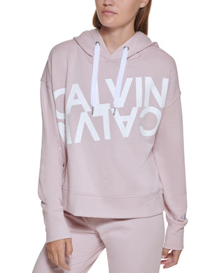 Calvin Klein Moletom Feminino Fleece com Logo Espelho Rosa Tamanho XS
