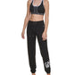 Calça jogger feminina Calvin Klein Fleece Mirror Logo Preta, tamanho médio