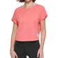 Camiseta Calvin Klein Feminina de Algodão com Bolso e Bainha Elástica, Vermelha, Tamanho XS