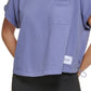 Camiseta Calvin Klein Feminina com Bolso e Bainha Elástica de Algodão Azul Tamanho Grande