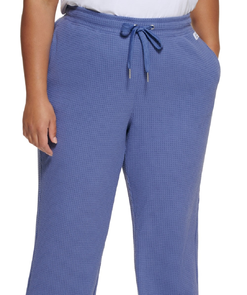Calça térmica ativa feminina Calvin Klein azul tamanho 2X