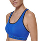 Sutiã esportivo Calvin Klein feminino de impacto médio, azul, tamanho pequeno