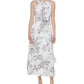Vestido longo estampado Calvin Klein feminino cinza tamanho 12