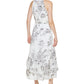 Vestido longo estampado Calvin Klein feminino cinza tamanho 12