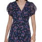 Vestido Calvin Klein Feminino Estampa Floral Fit &amp; Flare Azul Tamanho 6