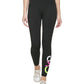 Calça legging Calvin Klein feminina com logo colorblock 7/8 preta tamanho pequeno