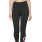 Calça legging Calvin Klein feminina com logo colorblock 7/8 preta tamanho pequeno