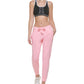Calça jogger Calvin Klein feminina Outline Logo rosa tamanho médio
