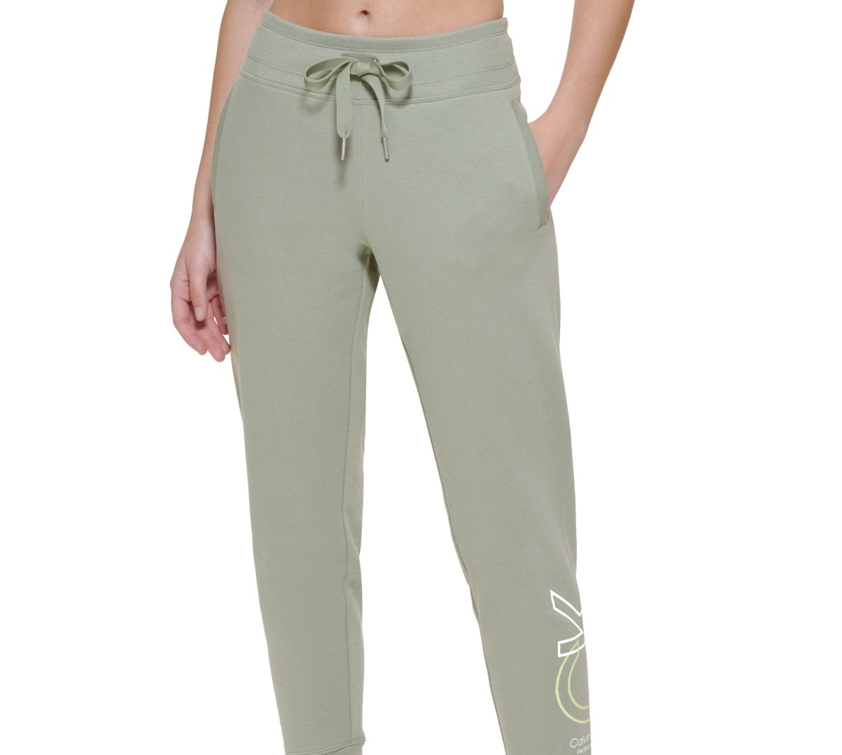 Calça jogger Calvin Klein feminina Outline Logo verde tamanho X-S