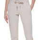 Calça jogger Calvin Klein feminina Outline Logo bege tamanho médio