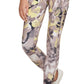 Calça legging feminina Calvin Klein com estampa floral 7/8 marrom tamanho extragrande