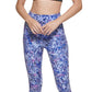 Calça legging feminina Calvin Klein com estampa floral 7/8 azul tamanho grande