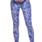 Calça legging feminina Calvin Klein com estampa floral 7/8 azul tamanho grande