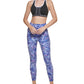 Calça legging feminina Calvin Klein com estampa floral 7/8 azul tamanho grande