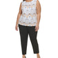 Blusa Calvin Klein Plus Size Estampada Feminina Branca Tamanho 2X