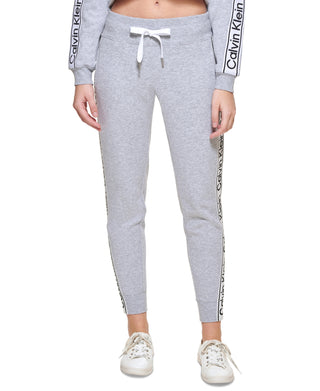 Calvin Klein Women's Logo Tape Joggers Gray Size Small