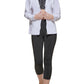 Calvin Klein Moletom com capuz feminino com zíper, branco, tamanho médio