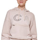 Calvin Klein Outline Logo Hoodie Feminino Bege Tamanho P