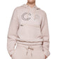 Calvin Klein Outline Logo Hoodie Feminino Bege Tamanho P