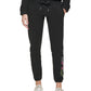 Calça jogger Calvin Klein feminina Outline Logo preta tamanho P