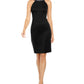 Vestido justo com aplicações Calvin Klein feminino, preto, tamanho 4
