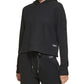 Calvin Klein Moletom Waffle Feminino Preto Tamanho X-G