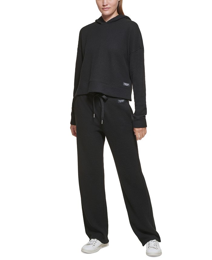 Calvin Klein Moletom Waffle Feminino Preto Tamanho X-S