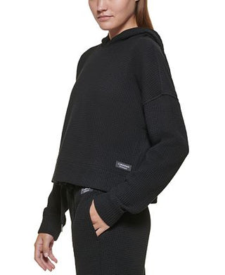 Calvin Klein Moletom Waffle Feminino Preto Tamanho X-S