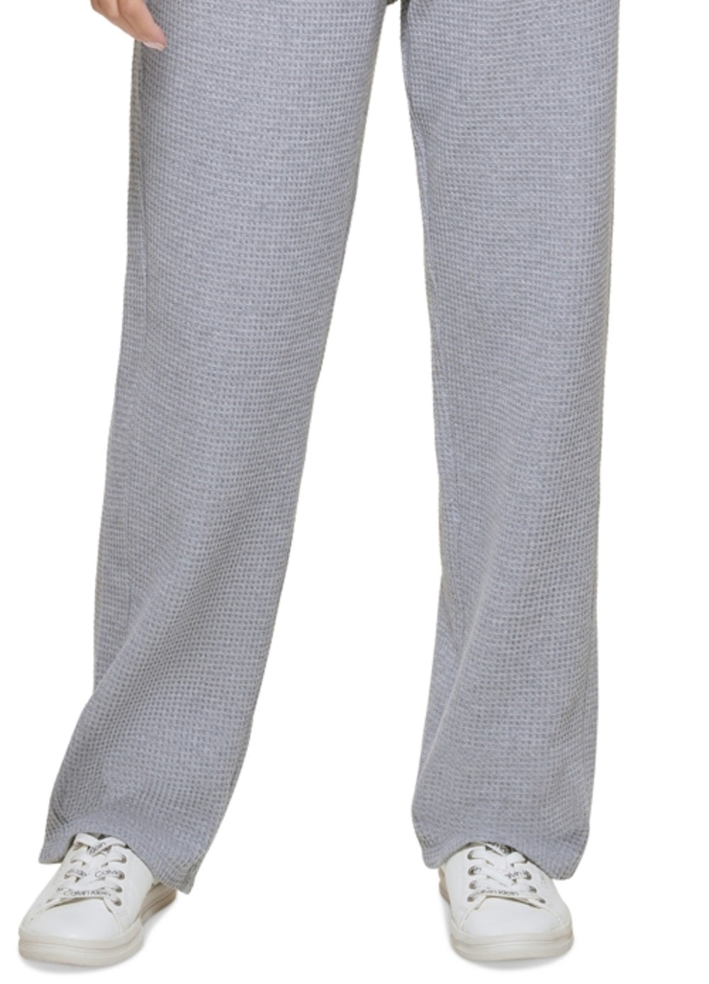 Calça Calvin Klein Feminina Cintura Alta Relaxed Leg Cinza Tamanho Grande