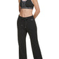Calça Calvin Klein Feminina Cintura Alta Relaxed Leg Preta Tamanho Grande