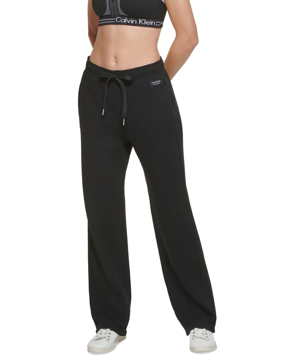 Calça Calvin Klein Feminina Cintura Alta Relaxed Leg Preta Tamanho Grande