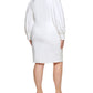 Vestido Calvin Klein Feminino Manga Bufante Branco Tamanho 14W