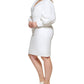 Vestido Calvin Klein Feminino Manga Bufante Branco Tamanho 14W