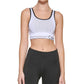 Sutiã esportivo feminino Calvin Klein Performance com nervuras de impacto médio, branco, tamanho grande
