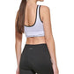 Sutiã esportivo feminino Calvin Klein Performance com nervuras de impacto médio, branco, tamanho grande