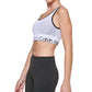 Sutiã esportivo feminino Calvin Klein Performance com nervuras de impacto médio, branco, tamanho grande