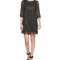 Vestido Calvin Klein Feminino Cintura Império Chiffon Shift Preto Tamanho 14