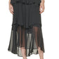 Vestido Calvin Klein Feminino com Babados e Clip Dot, Preto, Tamanho 6