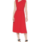 Vestido Calvin Klein Feminino Gola Assimétrica Vermelho Tamanho 8