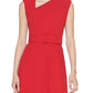 Vestido Calvin Klein Feminino Gola Assimétrica Vermelho Tamanho 8