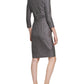 Vestido Calvin Klein Feminino com Decote em V e Malha Glitter Cinza Tamanho 4
