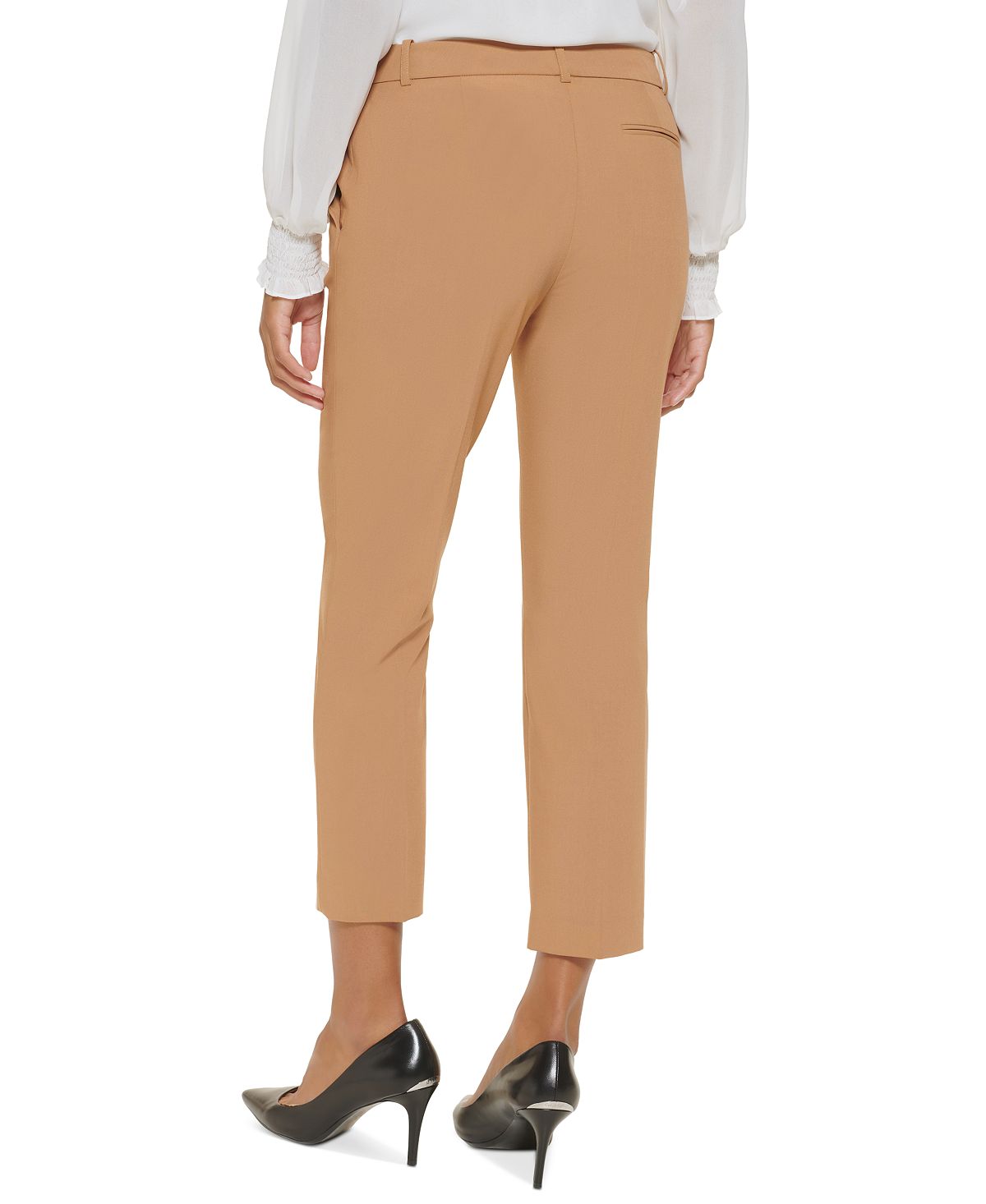 Calça Calvin Klein Feminina Slim Ankle Marrom Tamanho 4 Petite