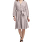 Vestido-camisa Calvin Klein Feminino com Botões e Comprimento até o Joelho Roxo Tamanho 12